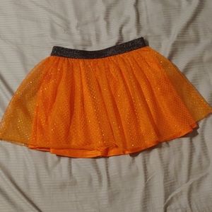 Orange Glitter TuTu Skirt Sz4T